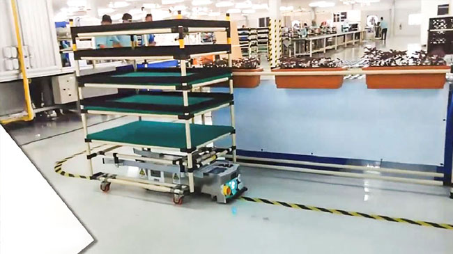 AGV van Driverlessrobots het Onderzeese Pakhuisautomatisering Automatische Laden