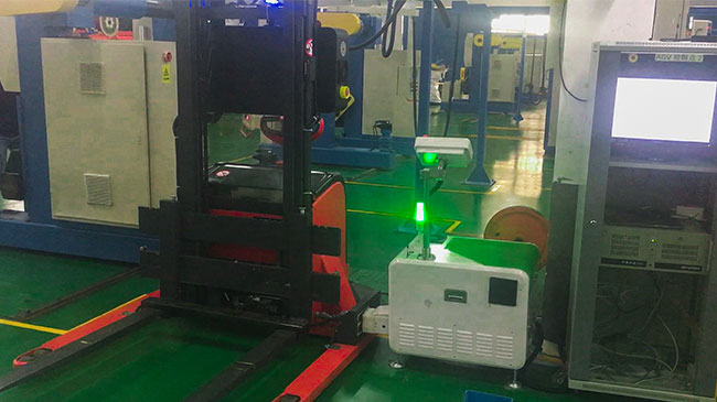 Laser Onbemande Vorkheftruck, AGV Palletvrachtwagen voor Ladingsmaterialen