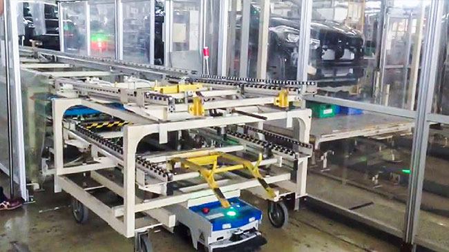 AGV de Tunnelagv van Karomni het Richting Automatische Laden voor Automobielindustrie